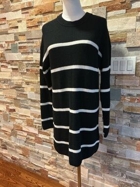 NWT Alice + Olivia Striped Cashmere Knit Tunic Sweater Dress